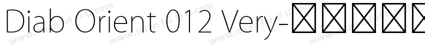 Diab Orient 012 Very字体转换